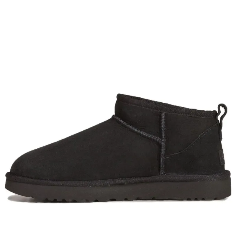 (WMNS) UGG Classic Ultra Mini Fleece Lined Brown 'Black' 1116109Y-BLK sold by KicksCrew
