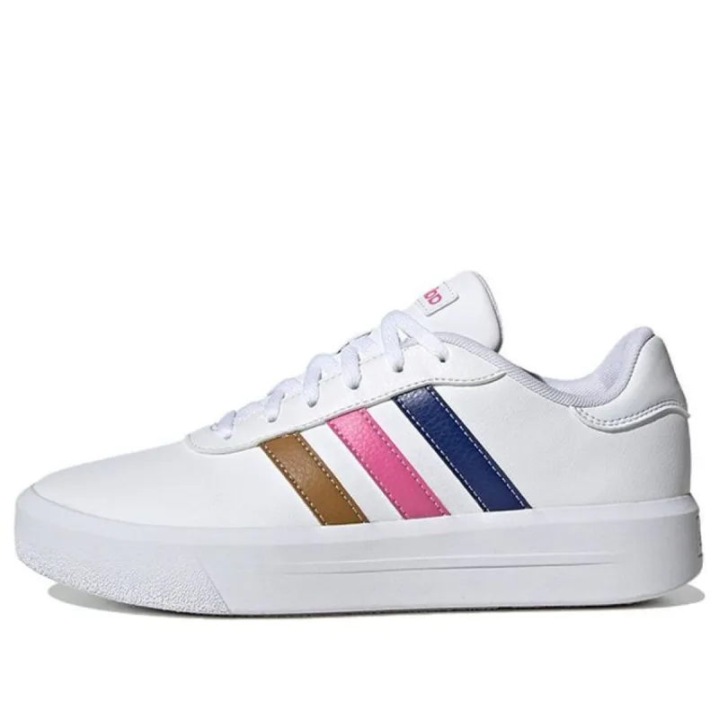 Adidas Neo Court Platform Shoes 'White Blue Pink' HP9429 sold by KicksCrew