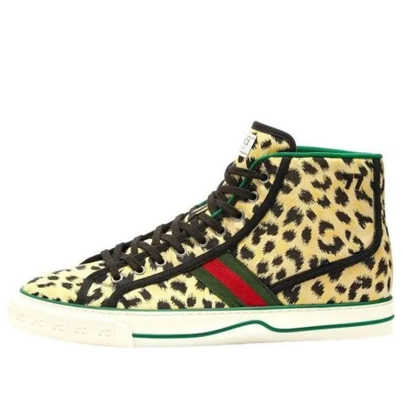 GUCCI Tennis 1977 High Top Sneakers 'Yellow Black' 625807-2D310-2070 sold by KicksCrew