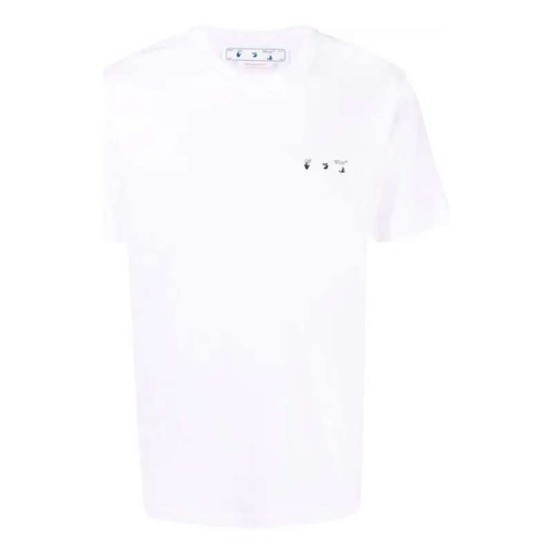 Off-White Caravaggio Paint Slim Tee 'White Black' OMAA027C99JER0050110 sold by KicksCrew