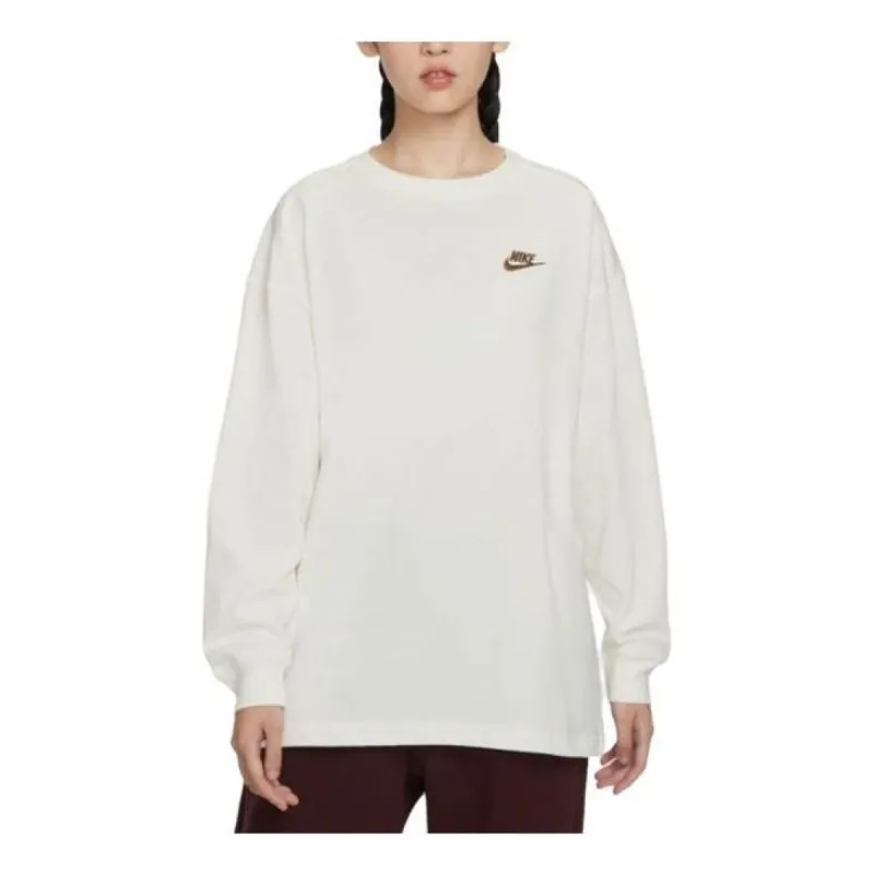(WMNS) Nike Sportswear Essential Long Sleeve Top 'White' HJ0838-133 sold by KicksCrew