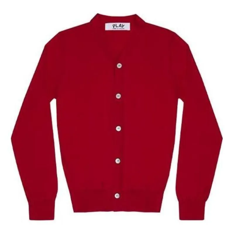 COMME des GARCONS PLAY Cardigan With Small Red Heart 'Red' AZ-N054-051-3 sold by KicksCrew