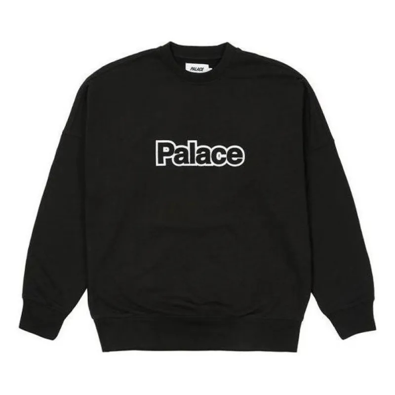 Palace FW21 Word Crew Sweater 'Black' P20CS016 sold by KicksCrew