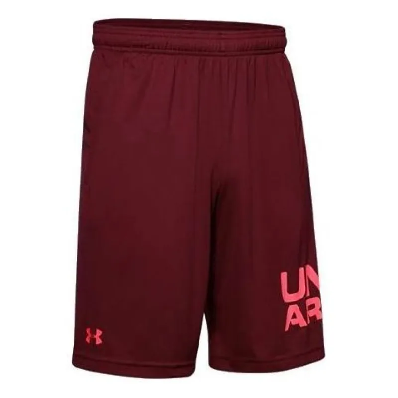 Under Armour Tech Wordmark Shorts 'Burgundy Pink' 1351653-615 sold by KicksCrew