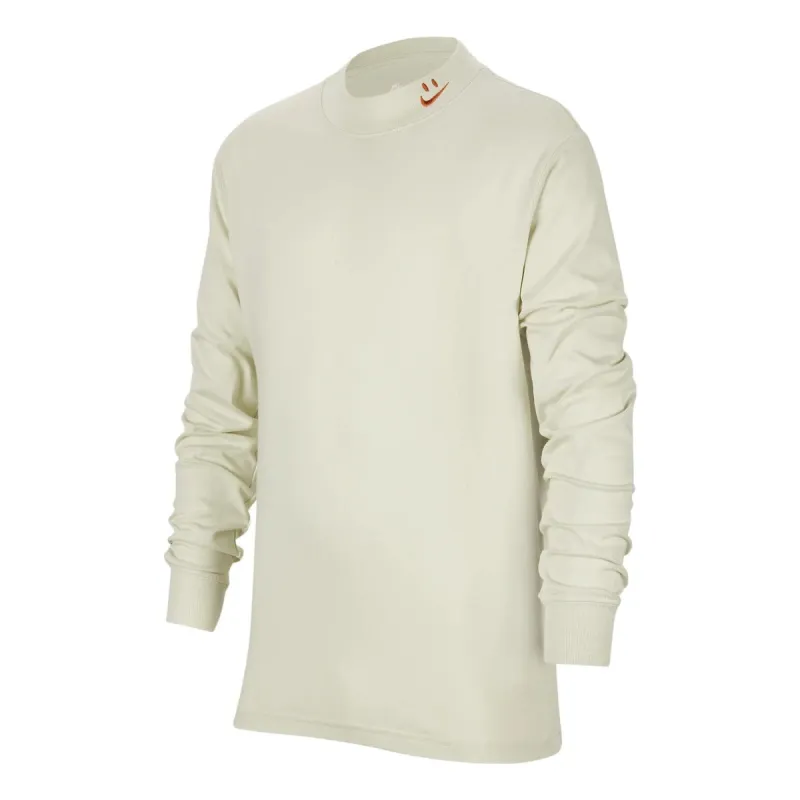 (PS) Nike Sportswear Long-Sleeve Mock-Neck Top ' beige' FV4000-020 sold by KicksCrew