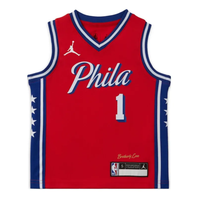 (GS) Air Jordan Philadelphia 76ers jersey 'Red' FJ4872-657 sold by KicksCrew