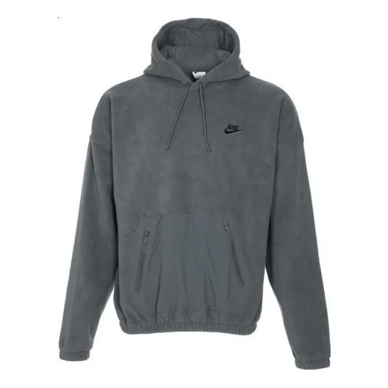 Nike Club+ POLAR Fleece Pullover Hoodie 'Dark Grey' FB8389-068 sold by KicksCrew