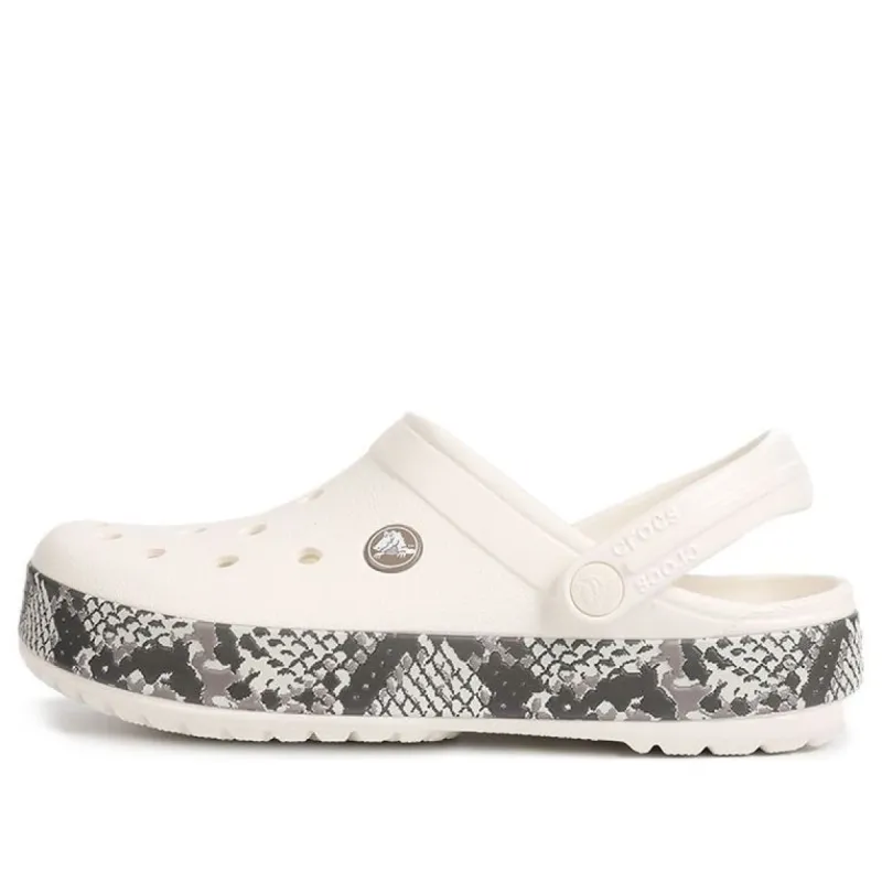 Crocs Crocband Snake Print Clogs 'White Black' 206380-13T sold by KicksCrew