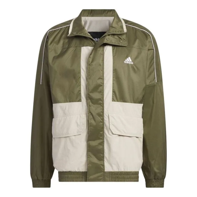adidas Warding Oversized Fit Woven Full Zip Jacket 'Green White' IK7353 sold by KicksCrew