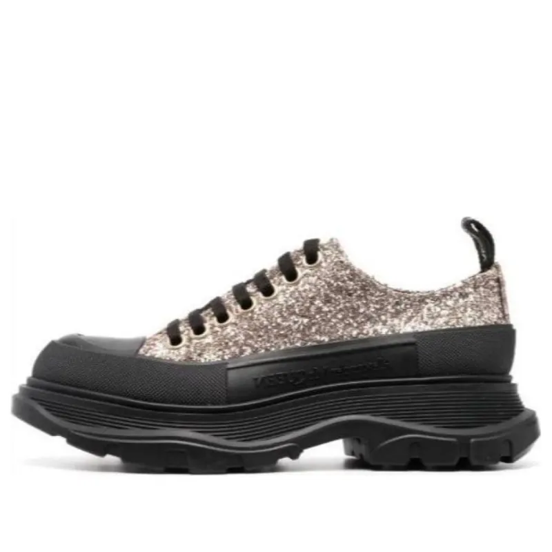 (WMNS) Alexander McQueen Tread Sleek Sneaker 'Glitter Black' 697072W4VJ32265 sold by KicksCrew