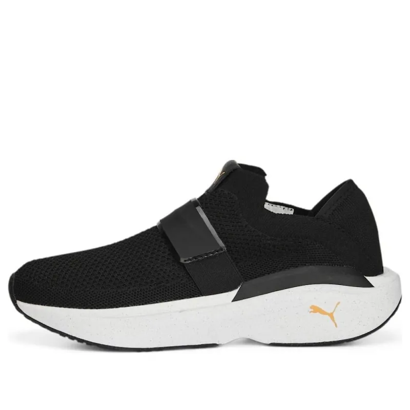 (WMNS) PUMA Enlighten Strap 'Black Clementine' 377674-01 sold by KicksCrew