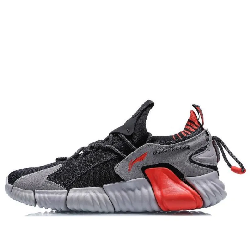 Li-Ning WuKong Ace Low Paris Fashion Week 'Black Grey Red' AGLP111-8 sold by KicksCrew