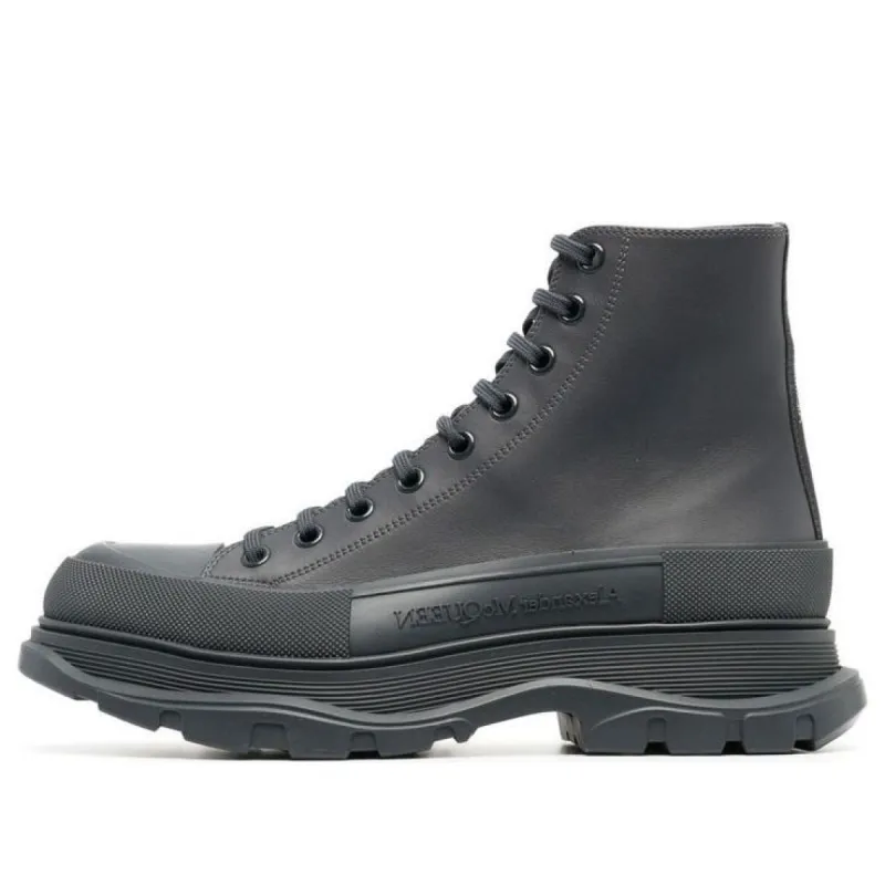Alexander McQueen Tread Slick Boots 'Leather Anthracite Grey' 705661WHZ621185 made by Alexander McQueen