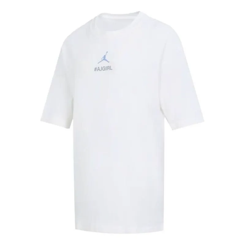 (WMNS) Air Jordan Logo T-shirt 'White' FV0165-100 sold by KicksCrew
