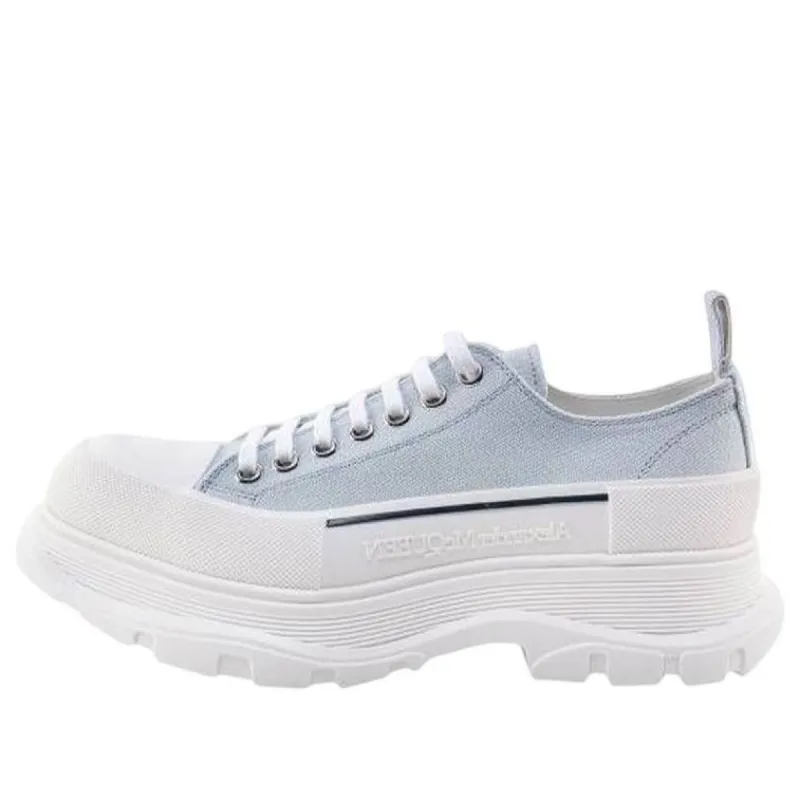 Alexander McQueen Tread Slick Lace Up Shoes 'Light Blue White' 705660W4V414589 sold by KicksCrew