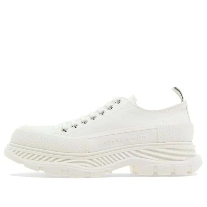 Alexander McQueen Tread Slick Low Lace Up Shoes 'White' 705660W4MV29000 sold by KicksCrew