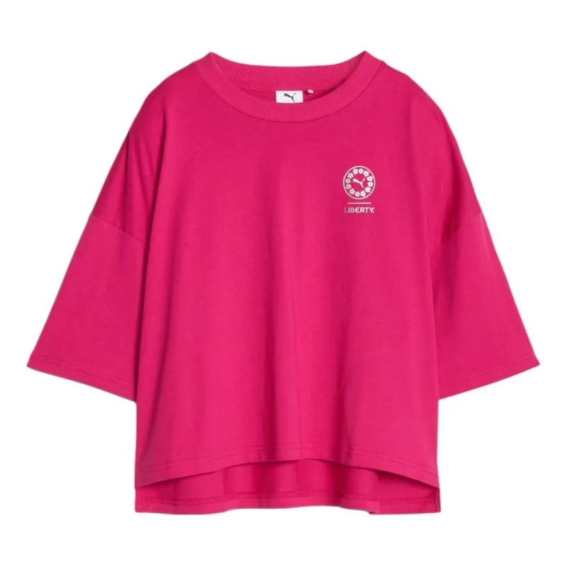 (WMNS) PUMA x LIBERTY Graphic T-shirt 'Pinktastic' 622207-26 sold by KicksCrew