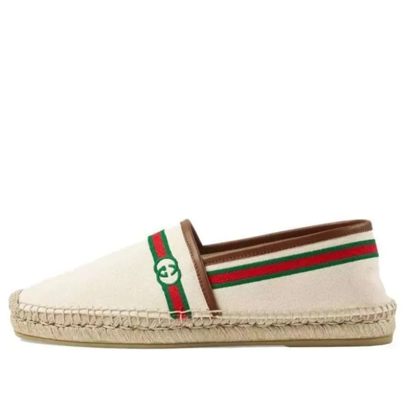 (WMNS) Gucci Embroidered Espadrilles 'Interlocking G - White' 646216-F6LZO-9099 sold by KicksCrew