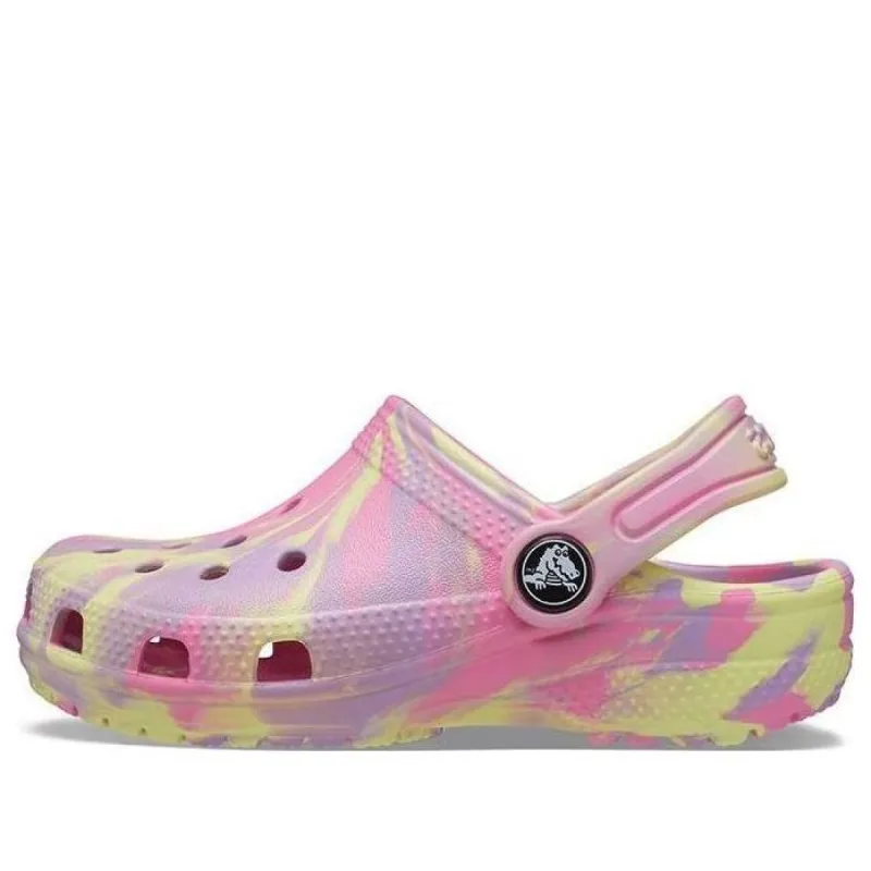 (GS) Crocs Classic Marbled Clogs 'Pink Yellow' 207002-6SO sold by KicksCrew