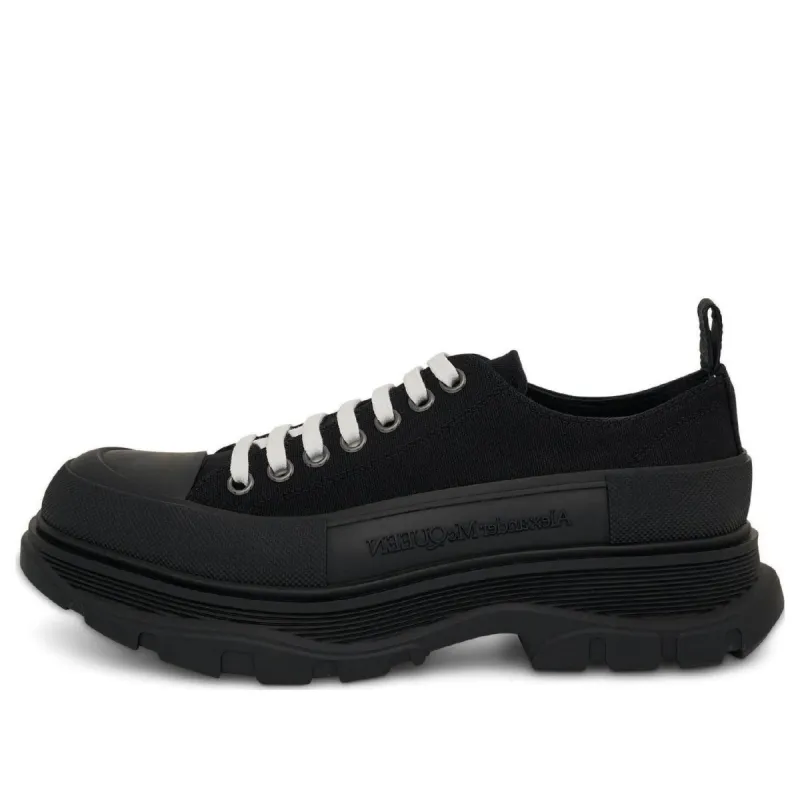 Alexander McQueen Tread Slick Low Lace Up Shoes 'Black White' 705660W4MV21000 sold by KicksCrew