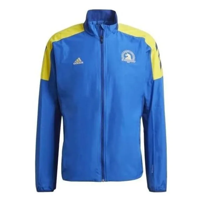 adidas 2021 Boston Marathon Windbreaker Jacket 'Blue' GQ8331 sold by KicksCrew