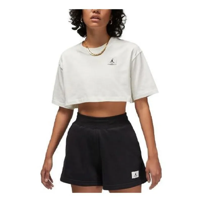 (WMNS) Air Jordan Sport Cropped T-Shirt 'White' DZ3212-133 sold by KicksCrew