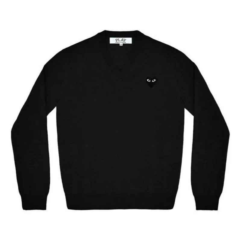 (WMNS) COMME des GARCONS PLAY Cardigan Black Emblem 'Black' AZ-N017-051-1 sold by KicksCrew