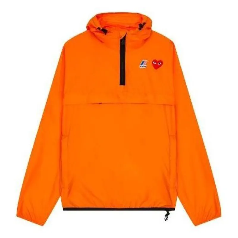 COMME des GARCONS PLAY x K-Way Half Zip Jacket 'Orange' AZ-J502-051-1 sold by KicksCrew
