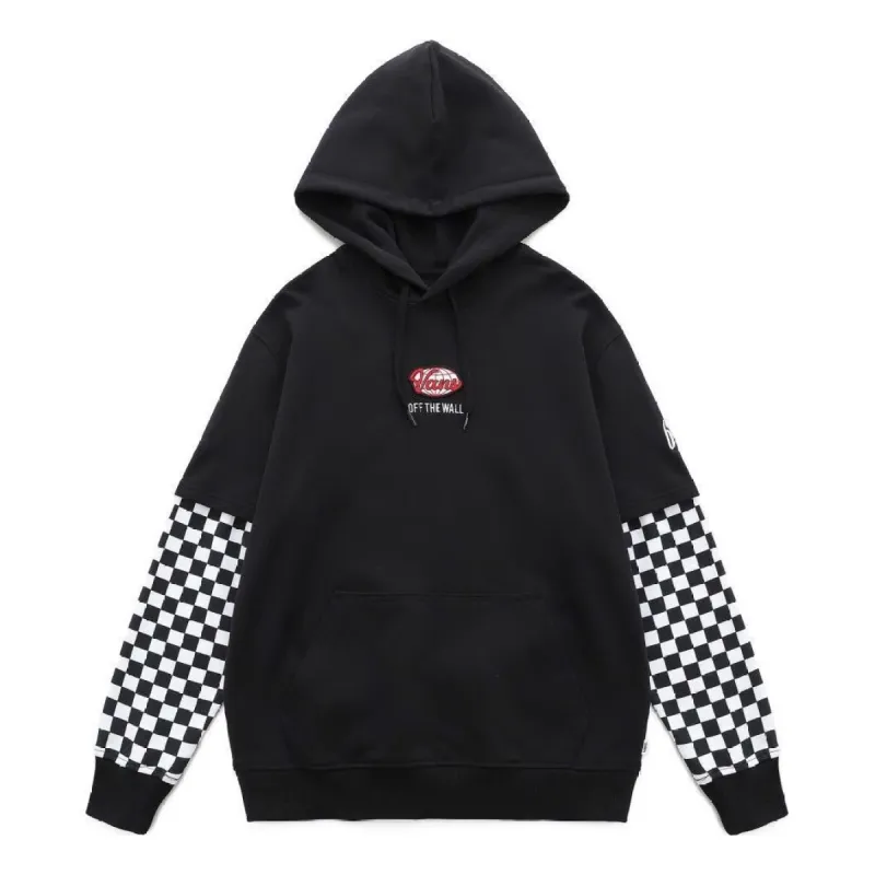 Vans Colorblock Checkerboard Hoodie 'Black' VN0A7Q13BLK sold by KicksCrew