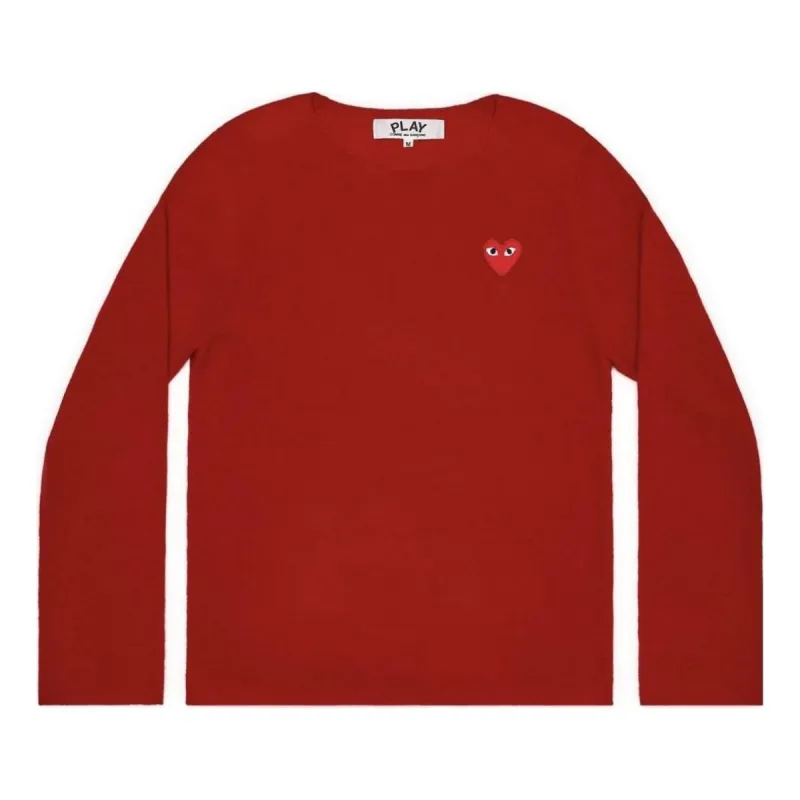 COMME des GARCONS PLAY Creneck Sweater Red Emblem 'Red' AZ-N068-051-4 sold by KicksCrew