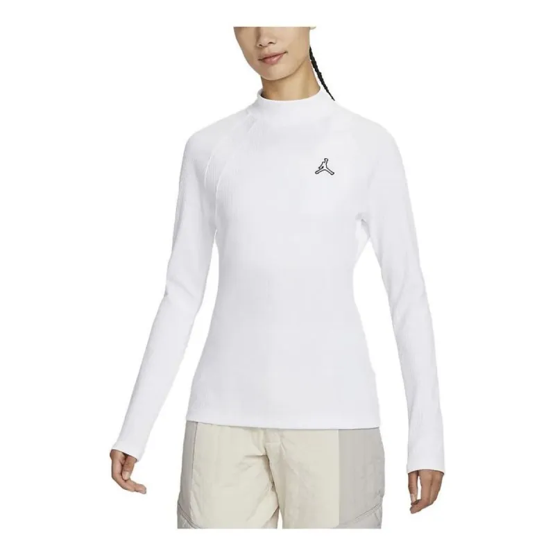 (WMNS) Air Jordan Flight Women's Ribbed Long-Sleeve Top 'White' DV1421-100 sold by KicksCrew