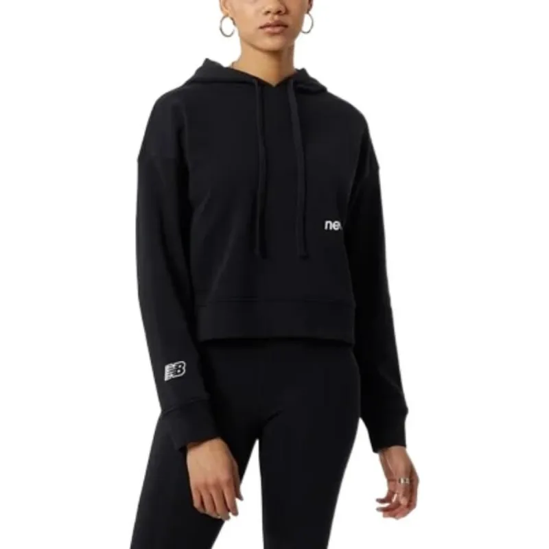 (WMNS) New Balance Essentials Hoodie 'Black' WT23512-BK sold by KicksCrew