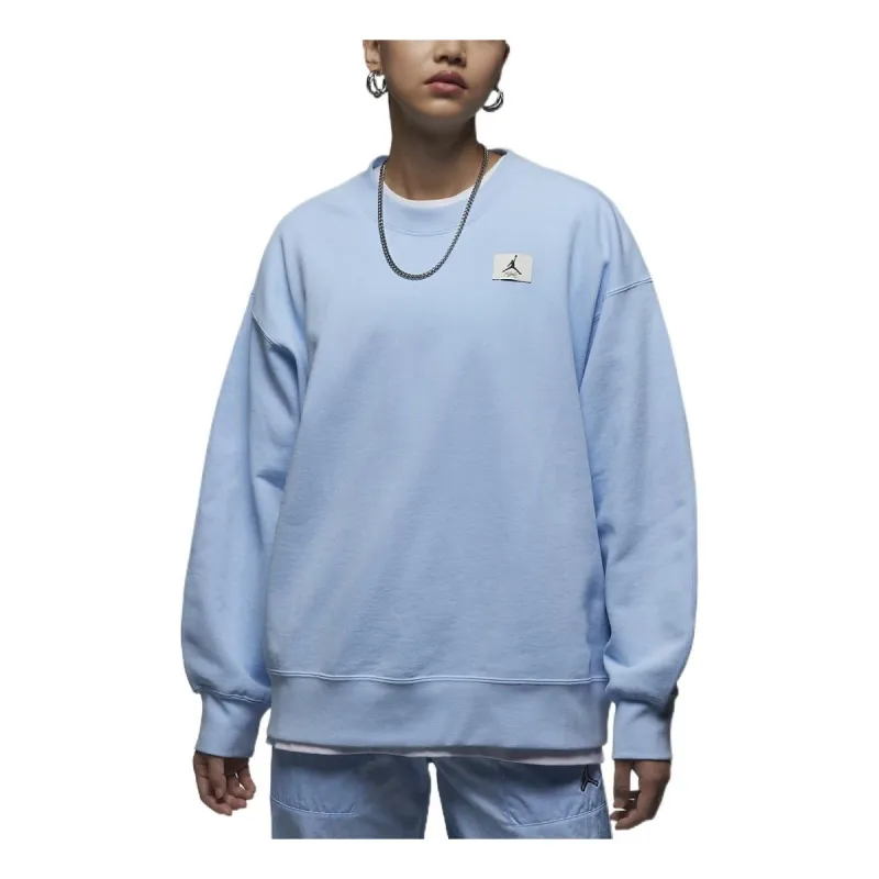 (WMNS) Air Jordan Flight Fleece Sweatshirt 'Blue' DQ4600-411 sold by KicksCrew