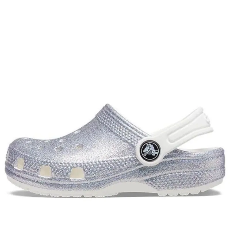 (GS) Crocs Classic Glitter Sandals 'Silver White' 206993-94S sold by KicksCrew