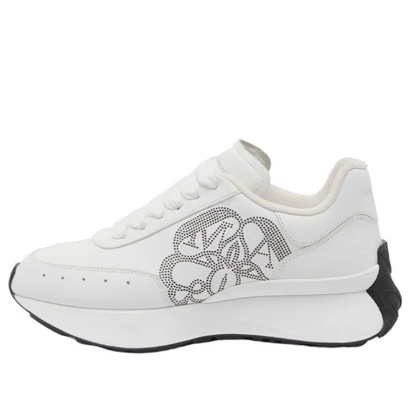(WMNS) Alexander McQueen Sprint Runner 'White Black' 755637WIDN89089 sold by KicksCrew