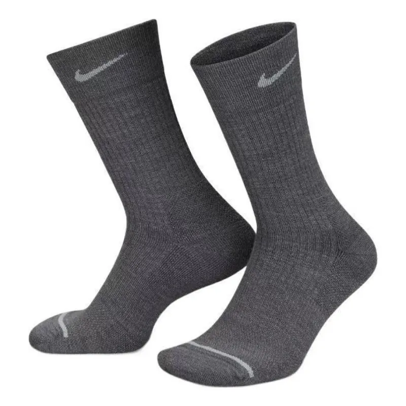 Nike Everyday Wool Cushioned Crew Socks (2 Pairs) 'Grey Beige' DQ6394-902 sold by KicksCrew