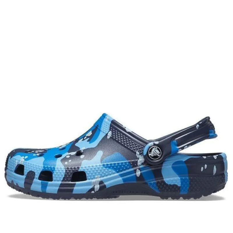 Crocs Classic Printed Camo Clogs 'Blue Navy' 206454-4HQ sold by KicksCrew