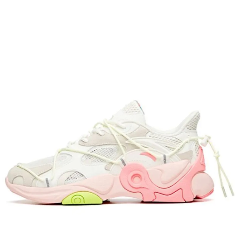 (WMNS) ANTA Split Sneakers 'White Pink Fluorescent Green' 922028850-2 sold by KicksCrew