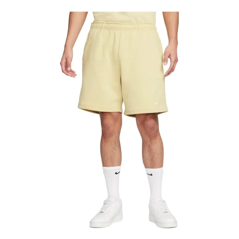 Nike Solo Swoosh Fleece Shorts 'Yellow' DV3056-783 sold by KicksCrew