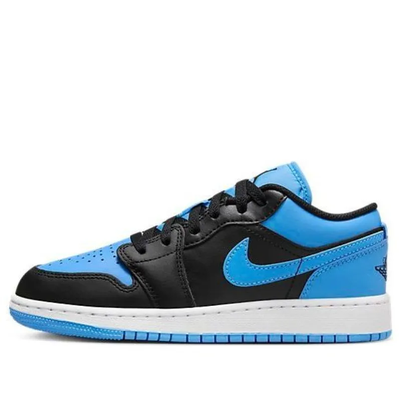 (GS) Air Jordan 1 Low 'Black University Blue' 553560-041 sold by KicksCrew
