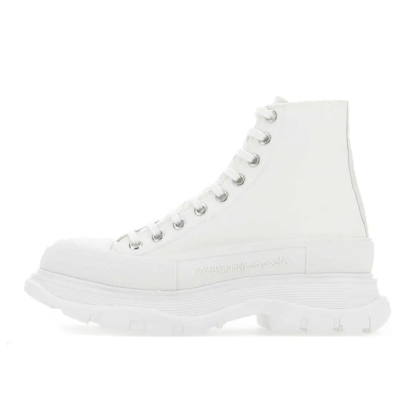 Alexander McQueen Canvas Tread Slick High Top Sneakers 'White' 604254W4L329000 sold by KicksCrew