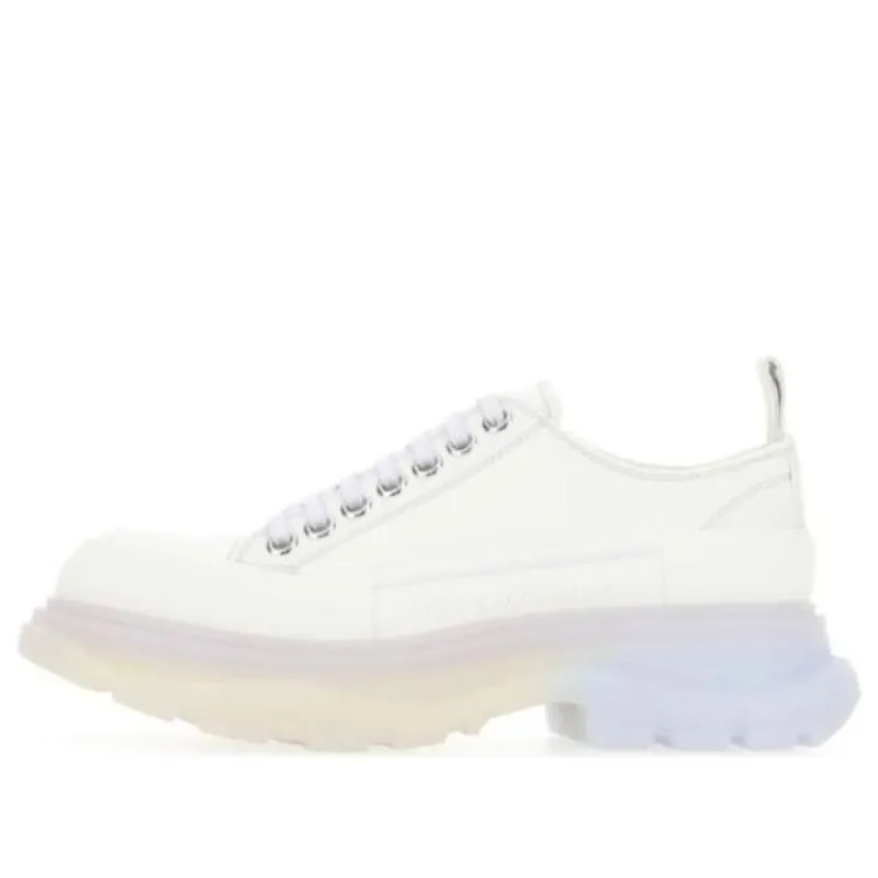 (WMNS) Alexander McQueen Tread Slick Low Lace Up Shoes 'White Multi' 697072W4TGN8892 sold by KicksCrew