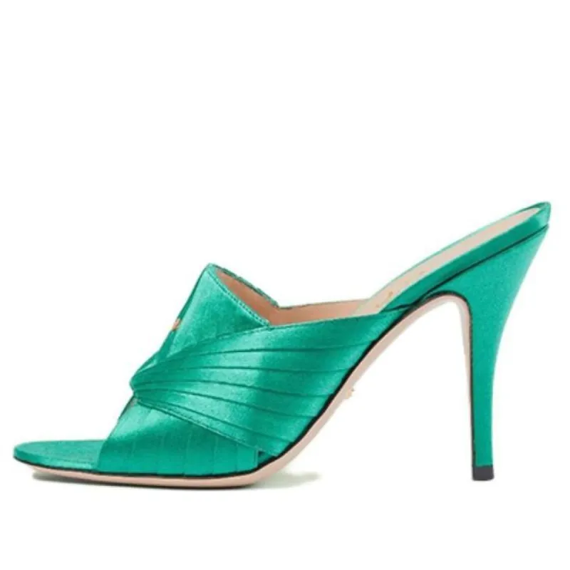 (WMNS) GUCCI Satin Pumps 95 'Green' 699457-F1400-3603 sold by KicksCrew
