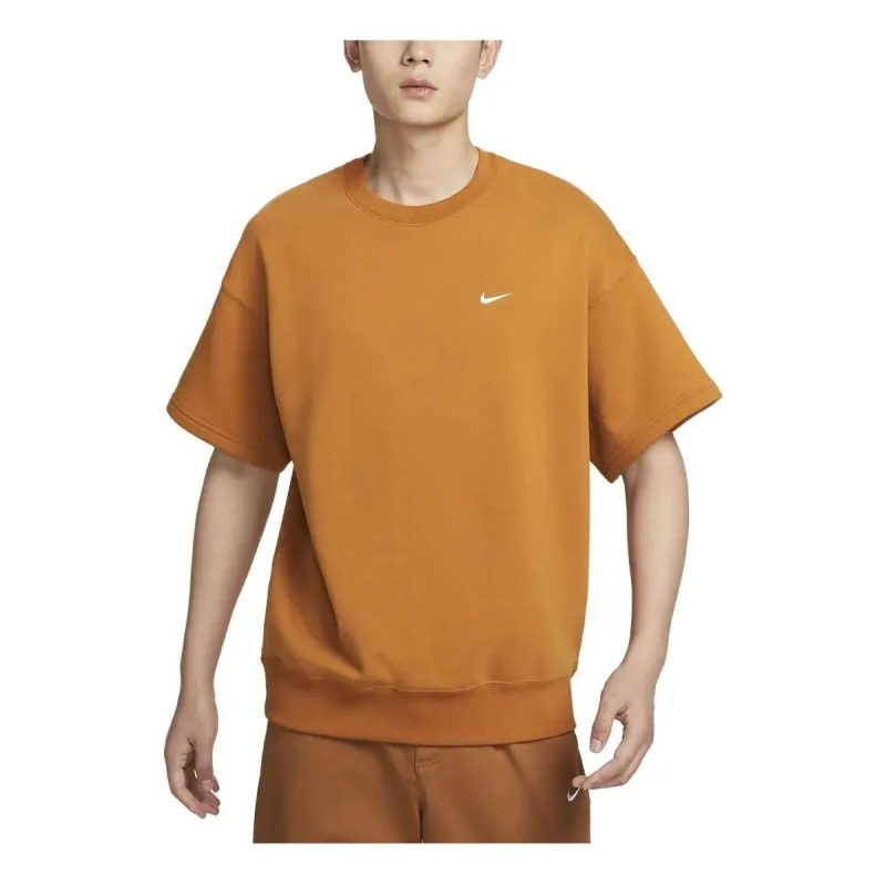 Nike Solo Swoosh Logo T-Shirt 'Brown' DX0881-754 sold by KicksCrew