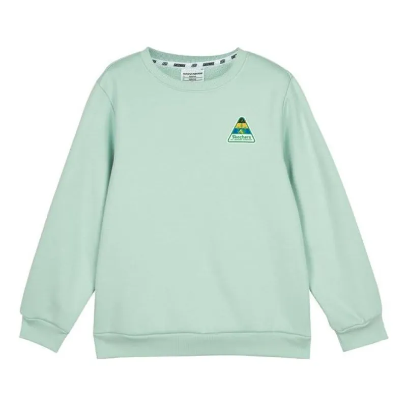 (GS) Skechers Casual Graphic Crew Sweater 'Green' L423K068-01P9 sold by KicksCrew