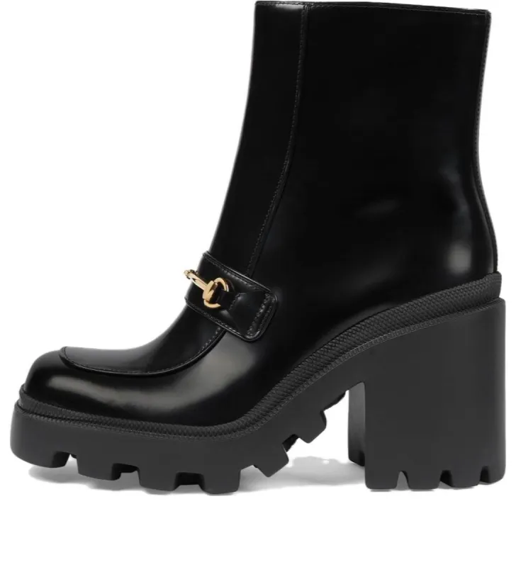 (WMNS) Gucci Boot With Horsebit 'Black' 750589-AACAT-1000 sold by KicksCrew