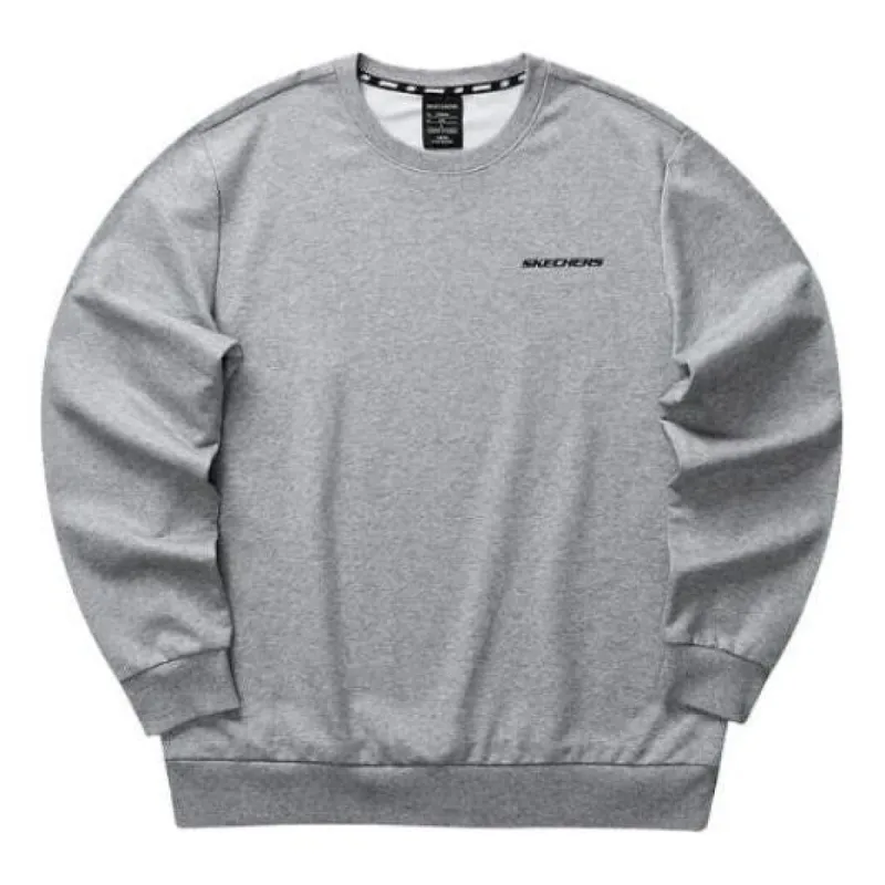 Skechers Colorful Casual Series Graphic Crew Sweatshirt 'Grey Black' L323M099-004F sold by KicksCrew