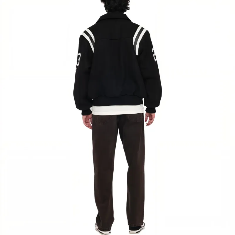 Stussy 80 Wool Varsity Jacket 'Black' 115713 | Parallel
