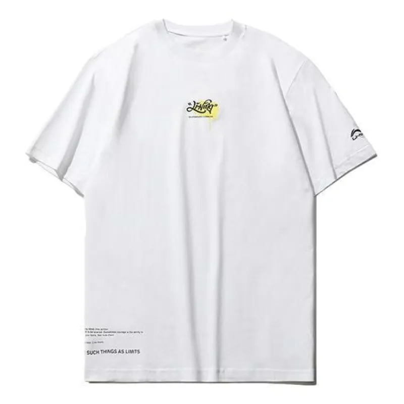 Li-Ning Short Sleeve Skateboard Tee 'White' AHSR079-1 sold by KicksCrew