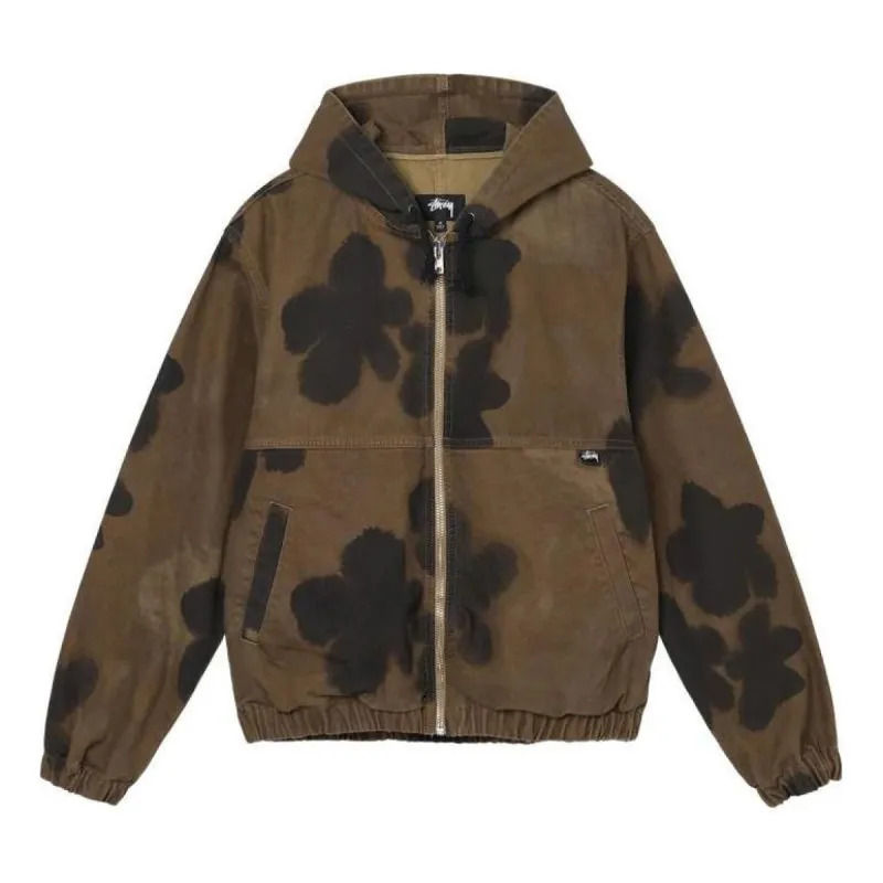 Stussy Floral Dye Work Jacket 'Brown' 115642 sold by KicksCrew